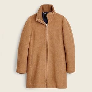 NWOT J.Crew Lodge Coat in Italian Stadium-Cloth Wool (8T)